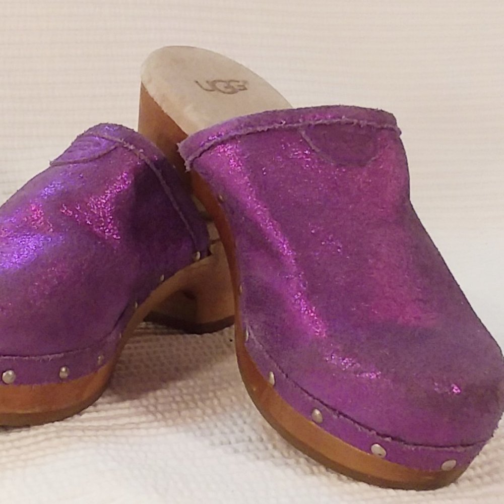 Ugg Australia Evie Girls Purple Clogs Size 1